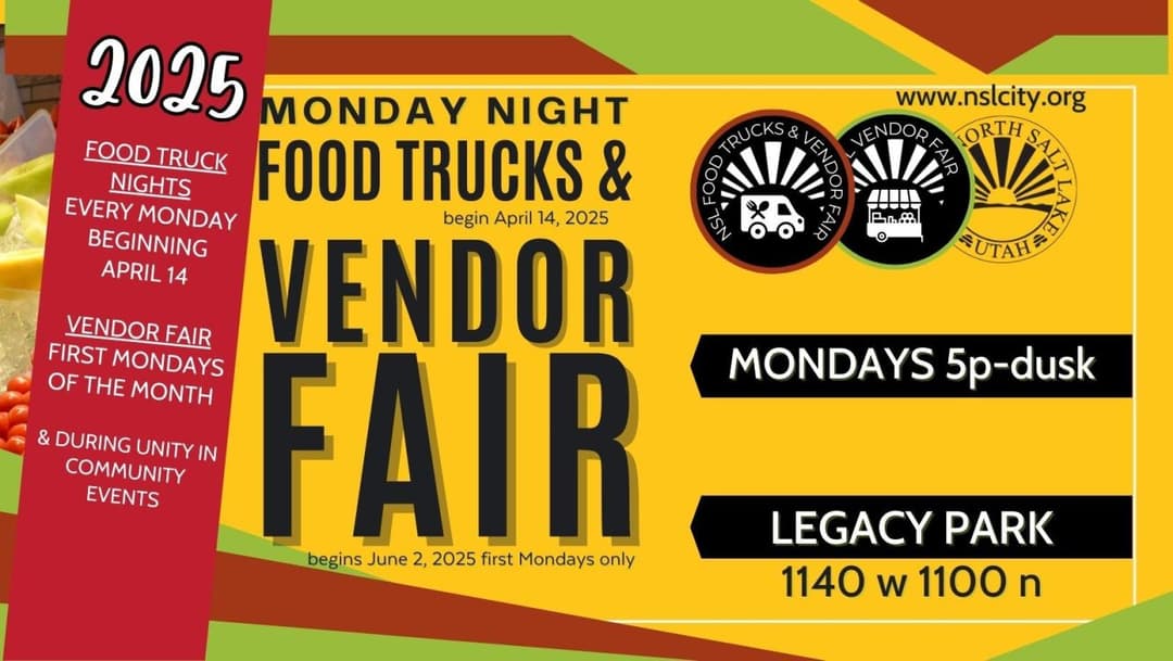 2025 North Salt Lake Monday Night Food Trucks & Vendor Fair